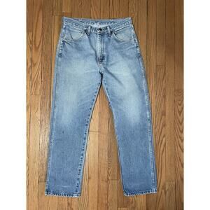 VINTAGE Rustler Made in USA Jeans Blue Denim Straight Leg 34x30 (No Tag)